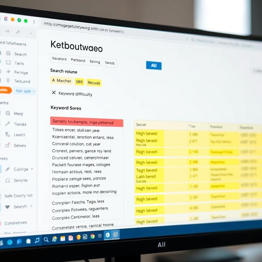 AI analyzing keyword data for SEO optimization
