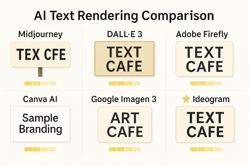 AI image generators rendering comparison