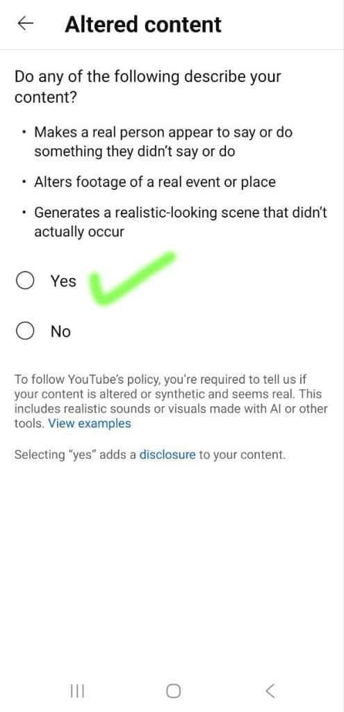 YouTube AI Disclosure Labels 2025: Complete Guide 6 Mobile altered upload video 2