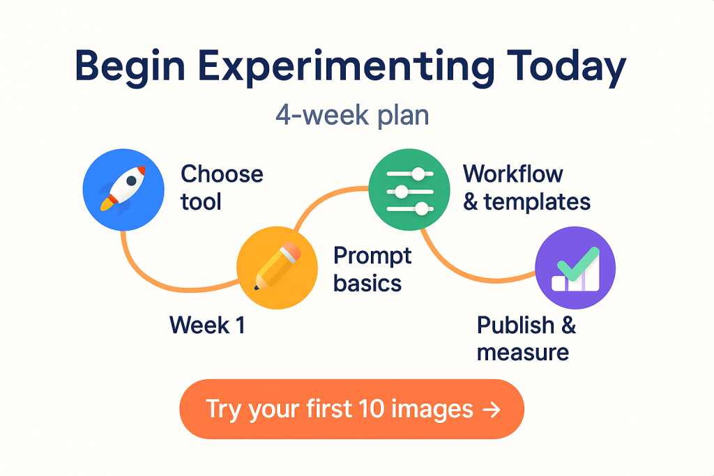 Motivational call-to-action graphic showing a simple path forward