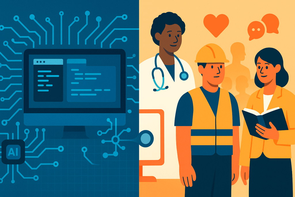AI vs Human Jobs Comparison - AI disruption Job market - aihika.com